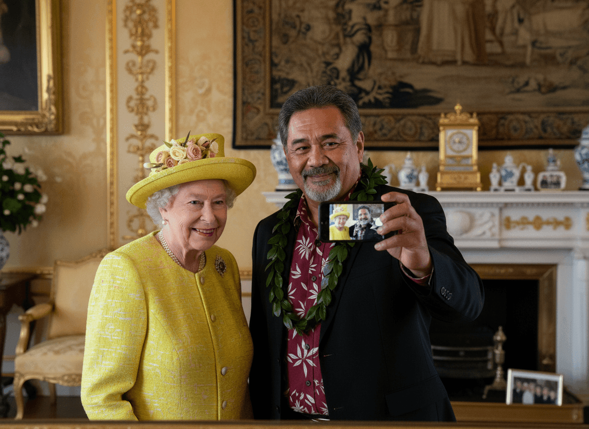 Kawika Kala'i and the Queen of England